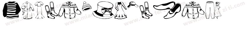 winter clothes字体转换